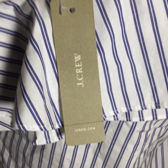 J Crew Striped One Shoulder Ruffle Top - Picture 4 of 6